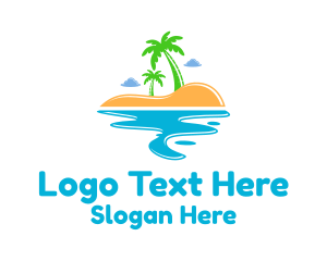 Summer Beach Island  Logo