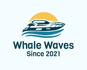 Sun Wave Speedboat logo design