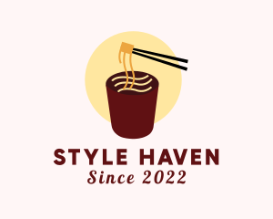 Fortune Cookie - Ramen Noodle Bowl logo design
