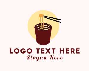 Ramen Noodle Bowl Logo