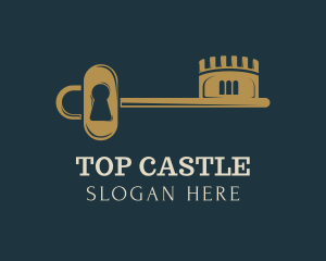 Tower Silhouette Key logo design