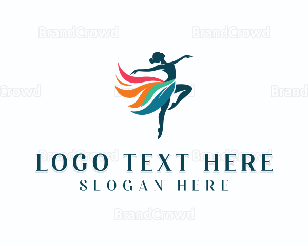 Ballet Dancing Performer Logo