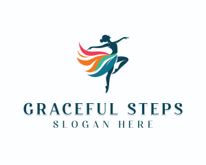 Ballet Dancing Performer logo design