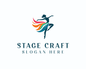 Ballet Dancing Performer logo design