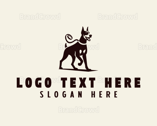 Doberman Dog Leash Logo