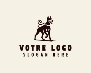 Doberman Dog Leash Logo
