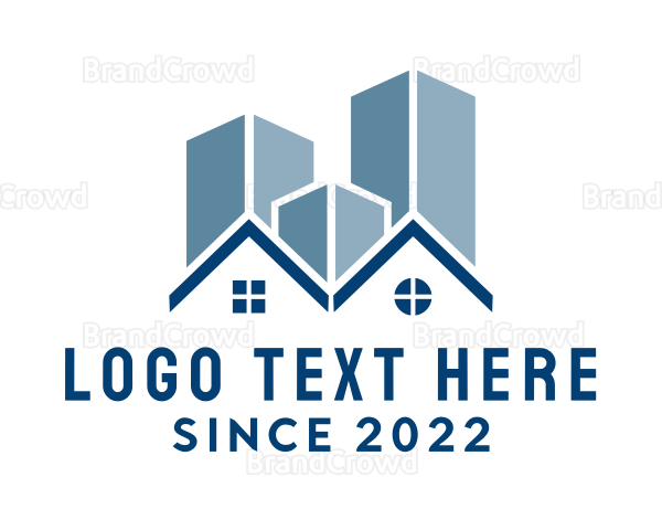 Property House Construction Logo