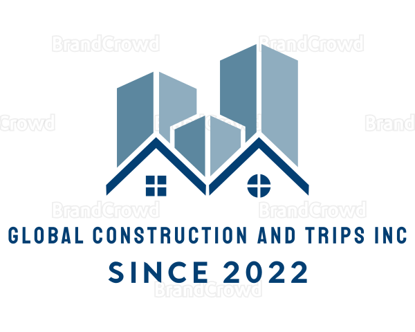 Property House Construction Logo