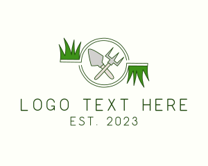 Worker - Lawn Gardening Tools logo design
