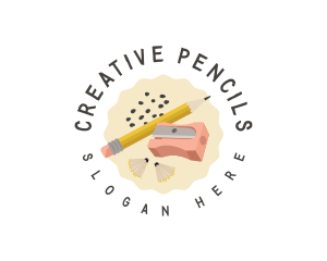 Pencil Sharpener Doodle logo design