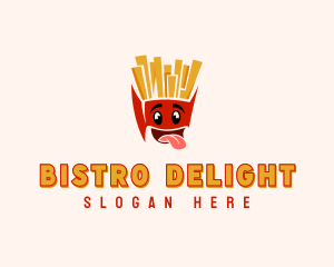 Cartoon Fries Restaurant logo design