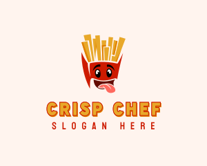 Cartoon Fries Restaurant logo design