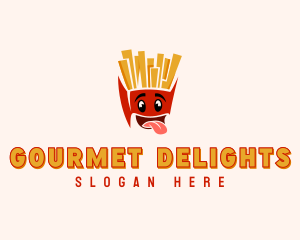 Cartoon Fries Restaurant logo design