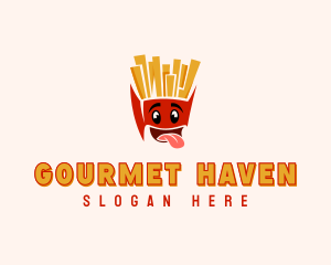 Cartoon Fries Restaurant logo design