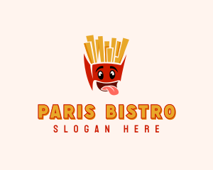 Cartoon Fries Restaurant logo design