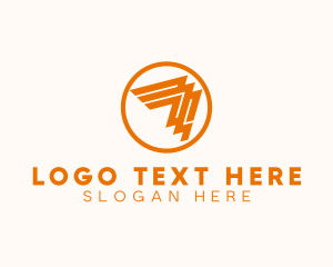 Logistics - Geometric Upward Arrow logo design