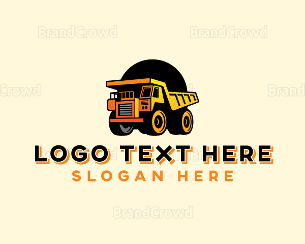 Truck Haul Construction Logo