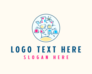 Human - Shopping City Bag logo design