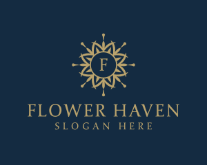 Elegant Mandala Flower logo design