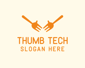 Thumb - Utensils Fork Hands logo design