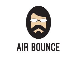 Hipster Man Beard logo design