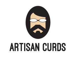 Hipster Man Beard logo design