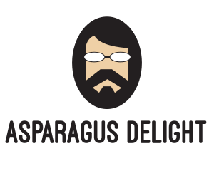 Hipster Man Beard logo design