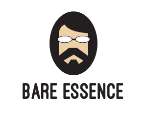 Hipster Man Beard logo design