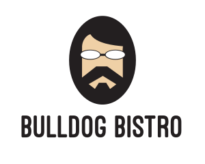 Hipster Man Beard logo design