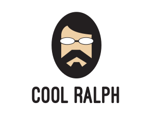 Hipster Man Beard logo design