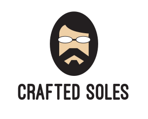 Hipster Man Beard logo design