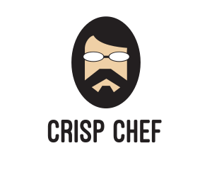 Hipster Man Beard logo design