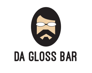 Hipster Man Beard logo design