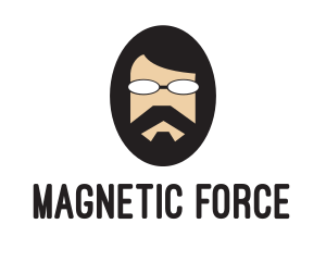 Hipster Man Beard logo design