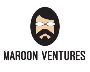 Hipster Man Beard logo design