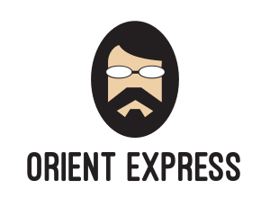 Hipster Man Beard logo design