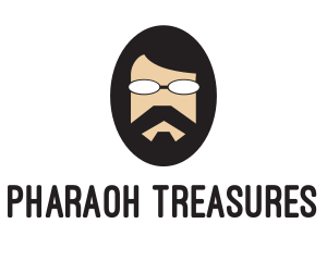 Hipster Man Beard logo design