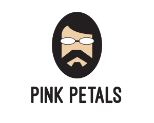 Hipster Man Beard logo design