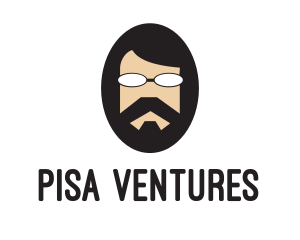 Hipster Man Beard logo design