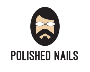 Hipster Man Beard logo design