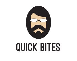 Hipster Man Beard logo design