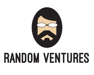 Hipster Man Beard logo design