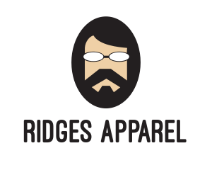 Hipster Man Beard logo design