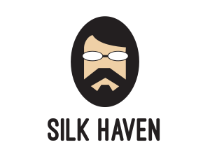 Hipster Man Beard logo design