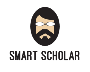 Teacher - Hipster Man Beard logo design