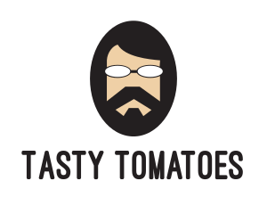 Hipster Man Beard logo design