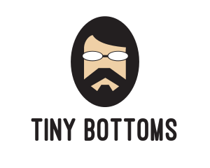 Hipster Man Beard logo design