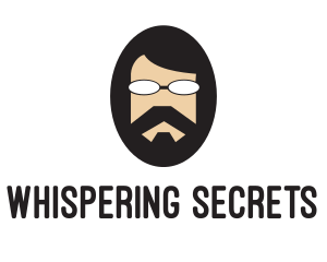 Hipster Man Beard logo design