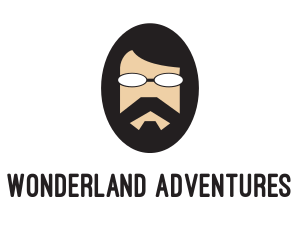 Hipster Man Beard logo design