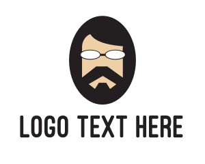 Glasses - Hipster Man Beard logo design